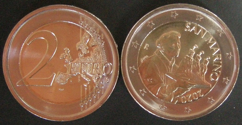 (afbeelding voor) San Marino 2 Euromunt 2020 UNC